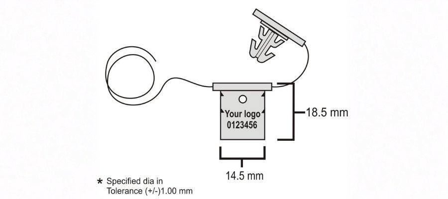 Jhas Industries - Wire Seal Tamper Proof Drum Lock Seal (DL-TPG) ( Technical Drawing )