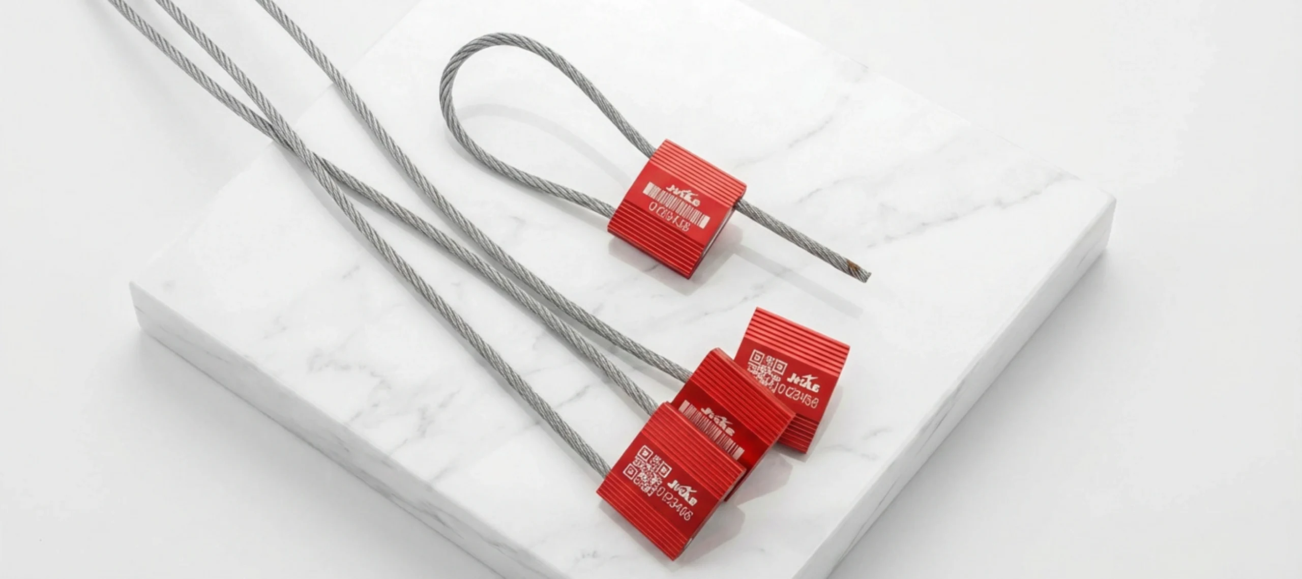 JHAS - Metal Cable Lock Wire Rope Security Seal (CL-505) Aluminum