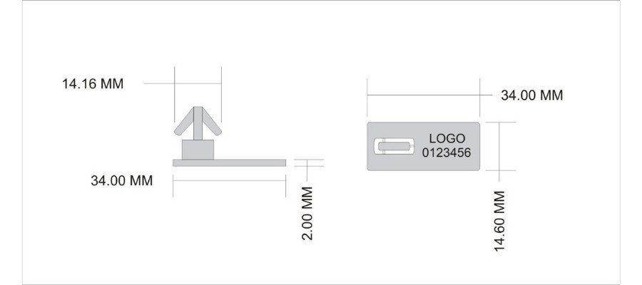 Jhas Industries - Anchor Seal Tote Seal ( Technical Drawing )