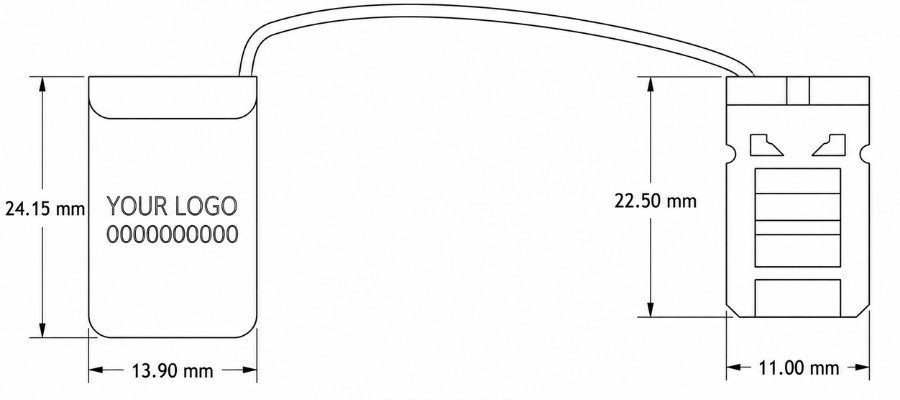 Jhas Industries - Plastic Anchor Seal PSM-PPS Technical Drawing