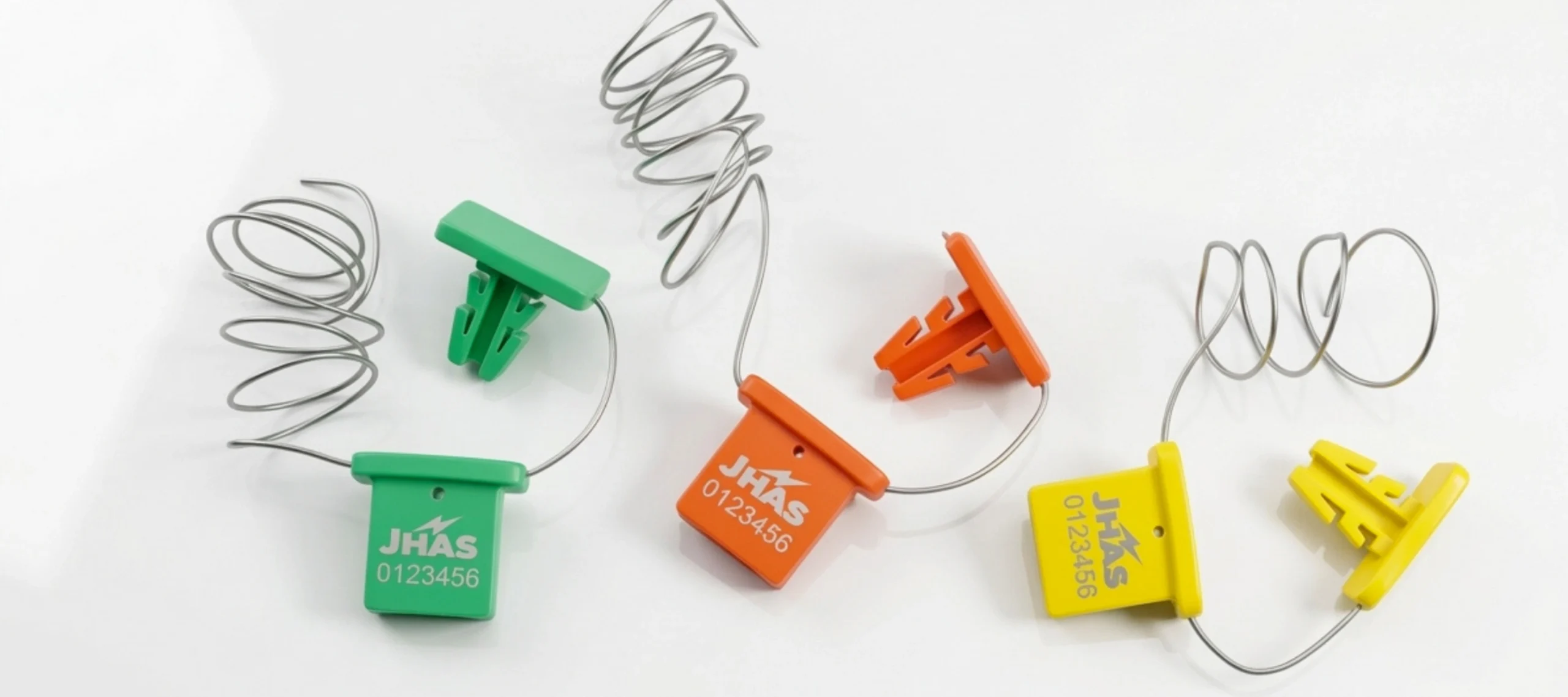 Jhas Industries - Plastic Double Lock Seals with attached wire (DL-PP)