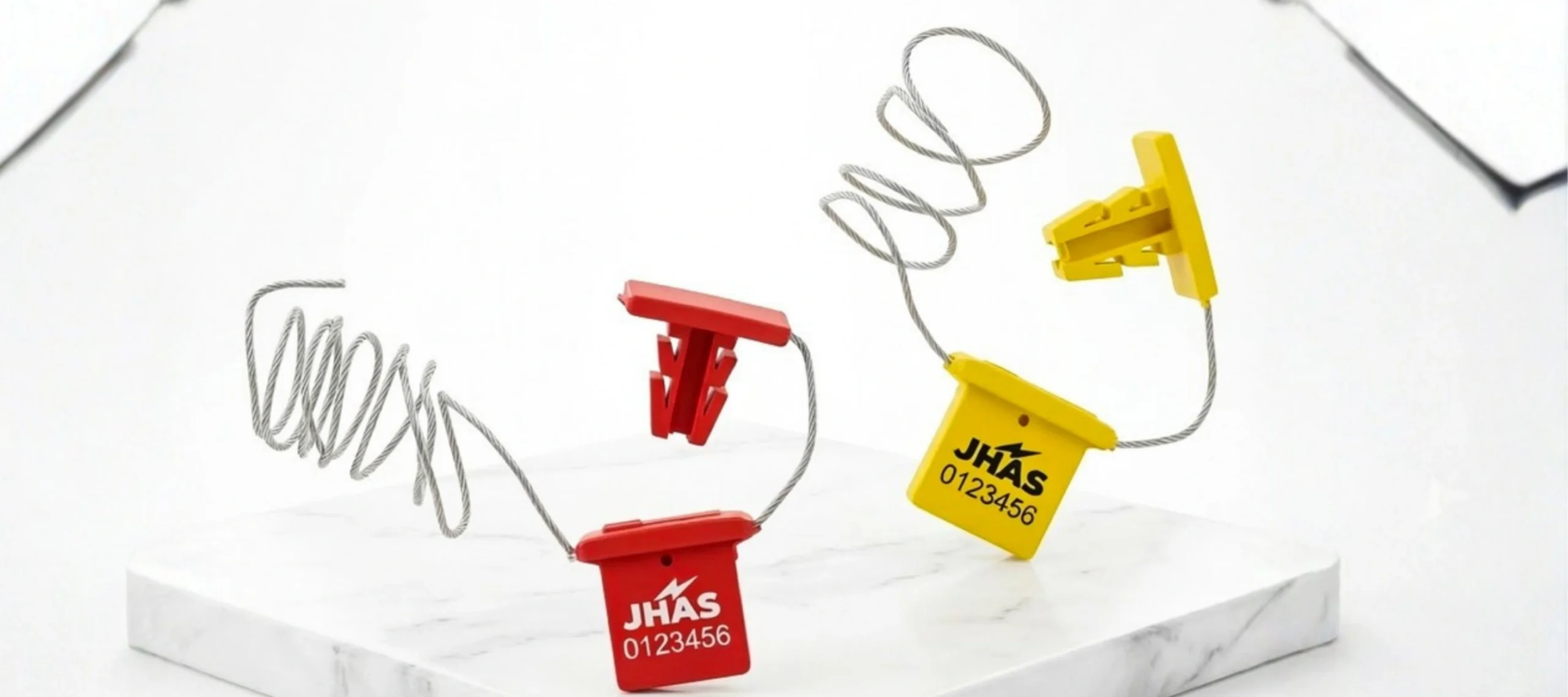Jhas Industries - Plastic Double Lock Seals with attached wire (DL-PP)